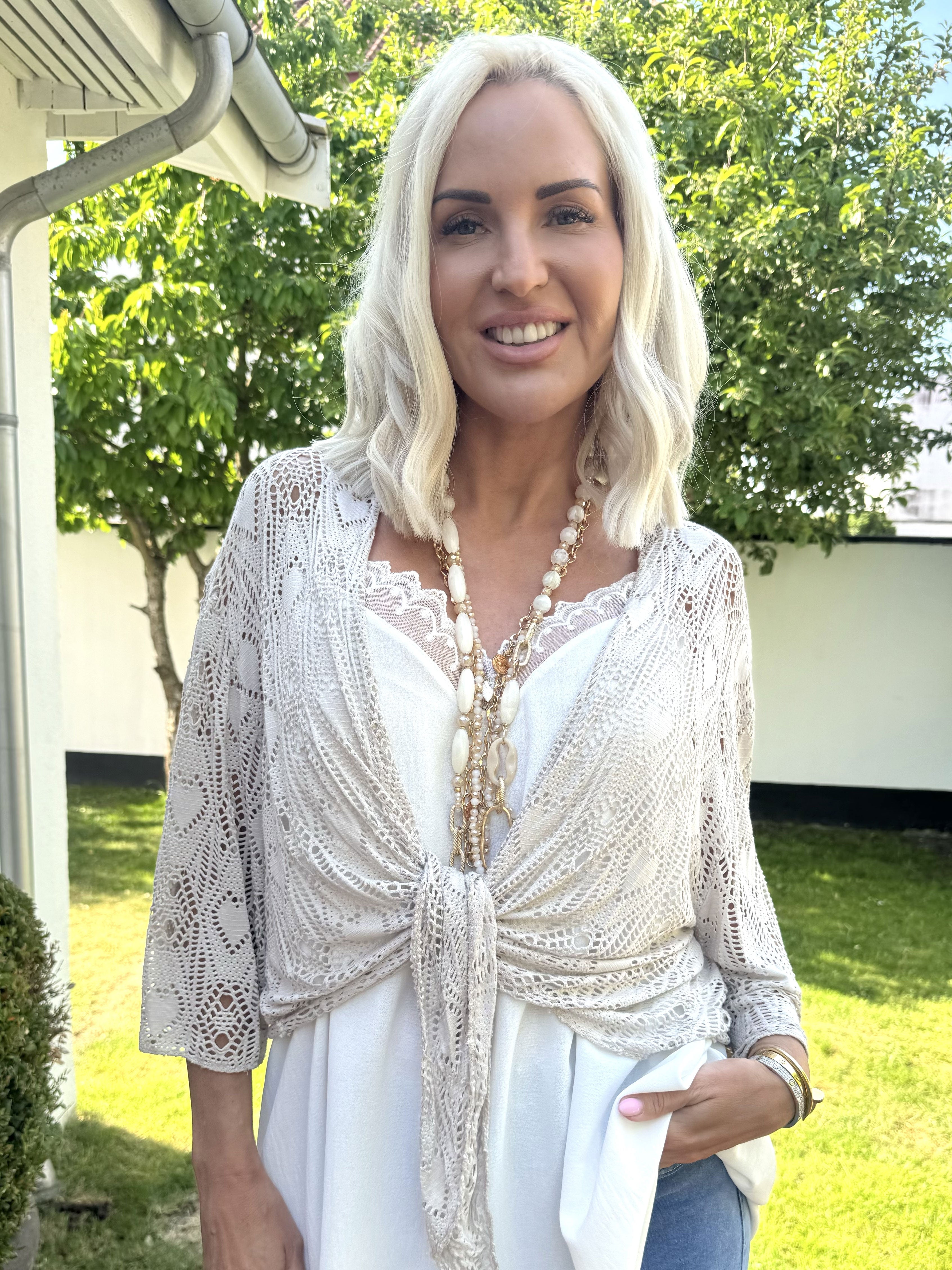 Castilla - Kort hæklet cardigan